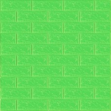 3D панель самоклеюча цегла Зелена 700x770x3мм (013-3) SW-00000639