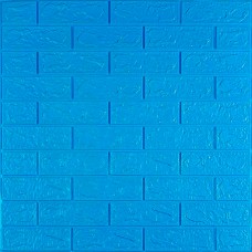 3D панель самоклеюча цегла Синій 700х770х3мм (003-3) SW-00000661