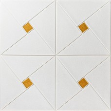 Самоклеюча 3D панель золоті квадрати 700x700x6,5мм (373) SW-00001354