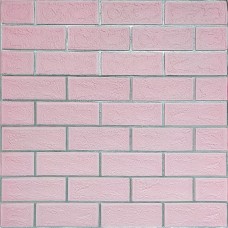 Панель стеновая 70*70cm*5mm розовий кирпич с серебром (D) SW-00001501