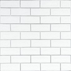 Панель стеновая 70*70cm*5mm белый кирпич с серебром (D) SW-00001502