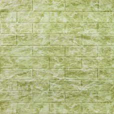 Декоративна 3D панель самоклейка під цеглу DEEP Green 700х770х5мм (069) SW-00000171