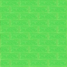 3D панель самоклеюча цегла Зелена 700x770x3мм (013-3) SW-00000639