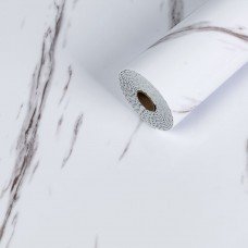 Вінілова плитка, що самоклеїться, в рулоні білий мармур з прожилками 3000х600х2мм SW-00001285
