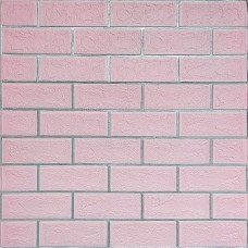 Панель стеновая 70*70cm*5mm розовий кирпич с серебром (D) SW-00001501