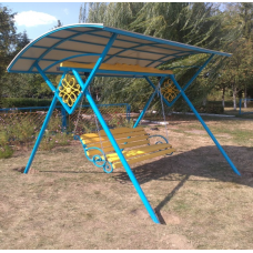 Гойдалка металева з дахом